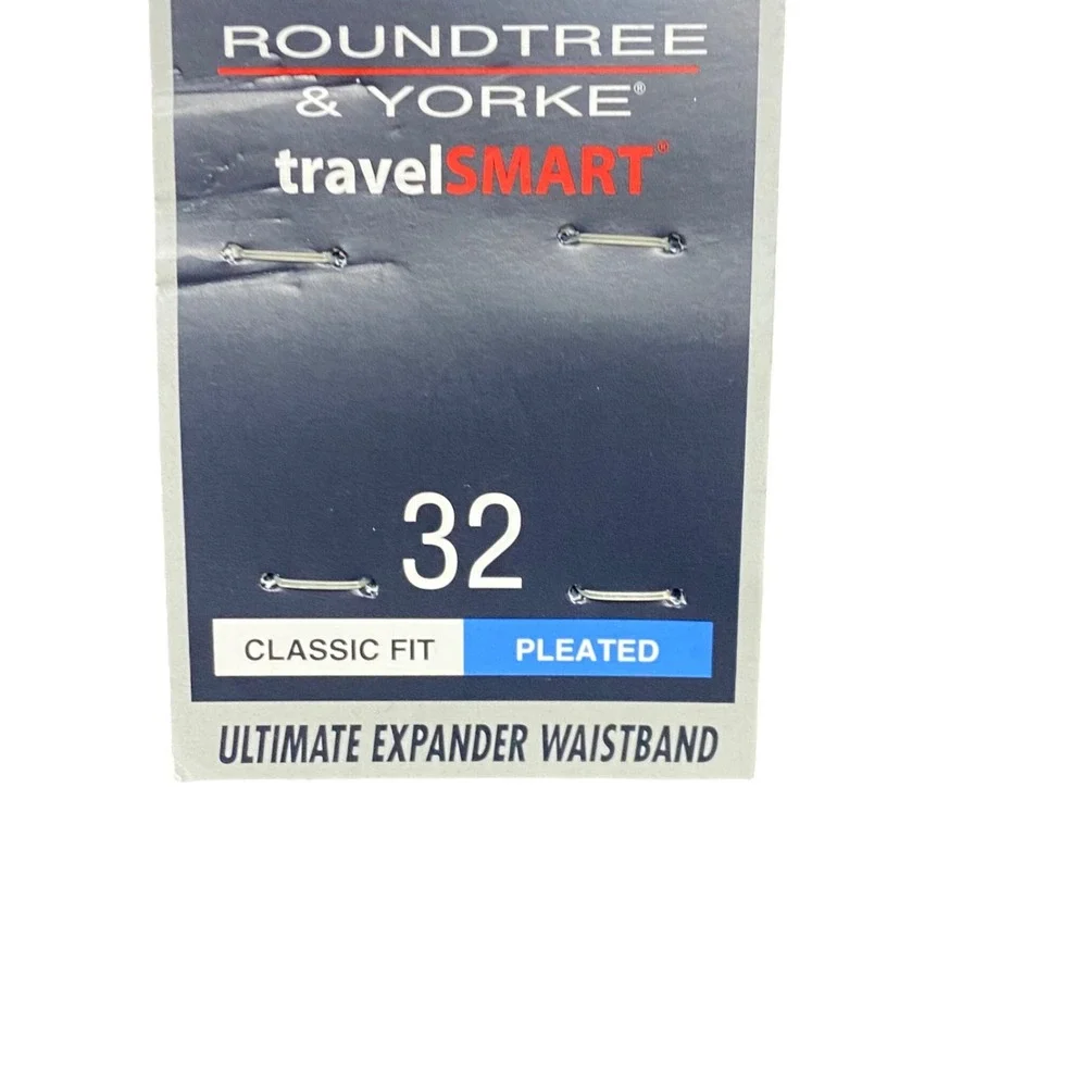 Roundtree & Yorke Travel Smart Mens‎ Pleated Shorts Expander Waistband 30 NWT